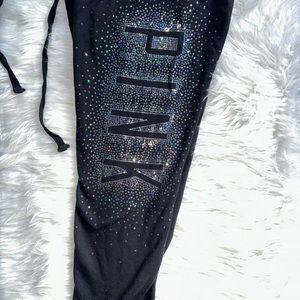 Victoria secret pink sequin joggers XS